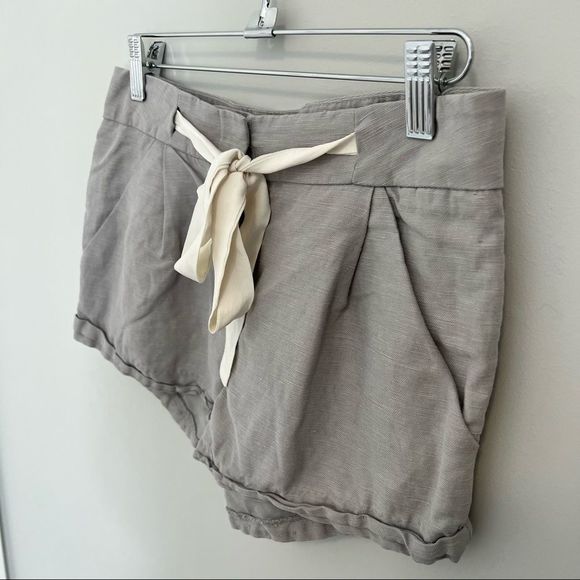 Aritzia Wilfred Allegra Shorts Light Grey Linen  Shorts - Picture 6 of 14
